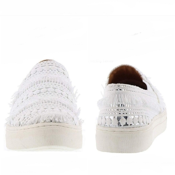 Darling Fringed Seychelles White Slip-On Sneaker - Picture 6 of 7